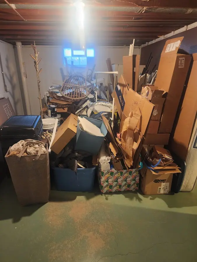 Roll-off dumpster container at job site for 20 Yard Dumpster Rental in Dover